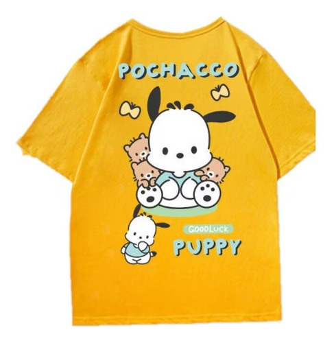 Camiseta De Manga Corta De Algodón Pochacco Puppy Cute Trend