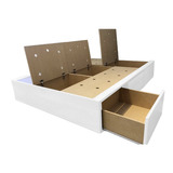 Box Sommier Cajones King 180x200 Melamina Blanca Mdf