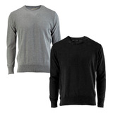 Sweater Cuello Redondo Hombre  Pack X 2 Del S Al Xxl Premium