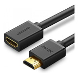 Cabo De Vídeo Ugreen Hdmi Macho/fêmea Extensão 2m Preto