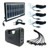 Kit Panel Solar Reflector Led Portátil Recargable 3bombillos