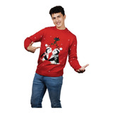 Uggly Sweater Pingüinos Para Hombre Navidad Suéter Navideño 