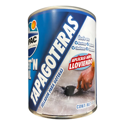 Tapagoteras Impac Wet N Seal Sella Grietas Aún Lloviendo 1 L Color Negro | Envío gratis