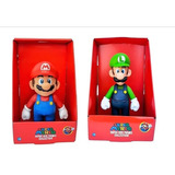 Bonecos Grandes Super Mario Bros E Luigi 25cm Coleção Kit