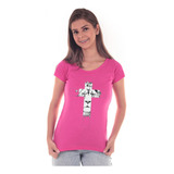 Camiseta Feminina T-shirt Estampada Manga Curta Básica Slim