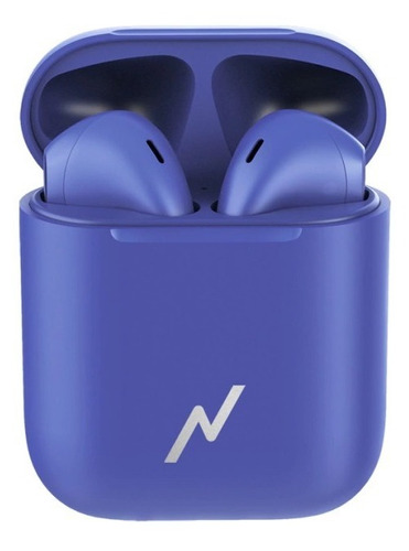 Auricular Bluetooth5.0 Tactil Con Micrófono Estuche Cargador Color Azul Oscuro