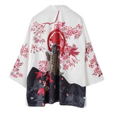 Abrigo Kimono Hombre Mujer Yukata Cerezo Flor