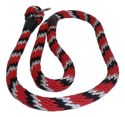 Lazo Cordón Collar Ahogo Para Perros Rojo Blanco Negro