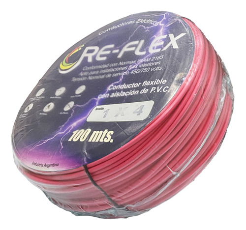 Cable Unipolar Re-flex 1x4 Rollo Por 100mts