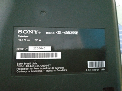 Tv Sony 40 Com Defeito Kdl-40r355b Led Pisca 6x E Risco Tela
