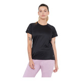 Polera Mujer Deportiva Poliéster R-neck Negro Corona