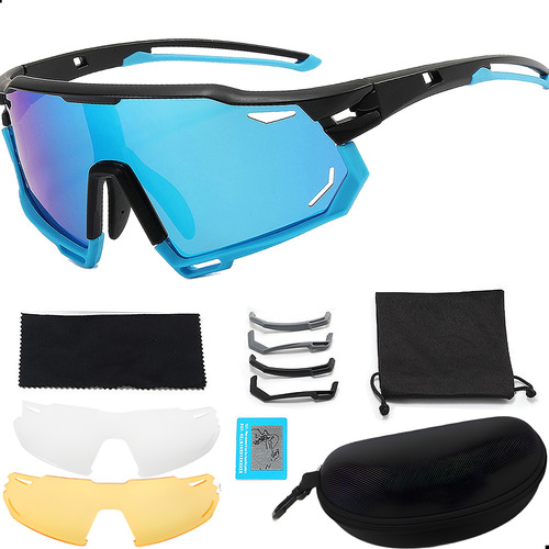 Gafas Ciclismo Polarizadas Deportivas 3 Lentes Protección Uv