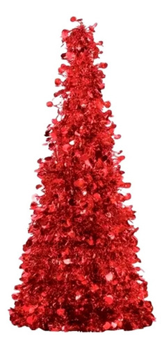 Arbolito Navidad Mesa 25 Cm Alto Deco Arbol Navideño Color Rojo