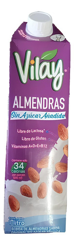 Leche De Almendra Sin Azúcar 1 Lt Maniexpress