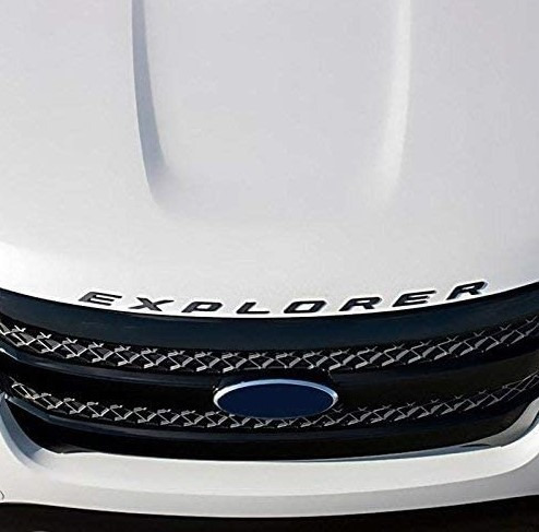 Emblema Letras Explorer Ford Para Capot Color Negro Brillant Foto 5