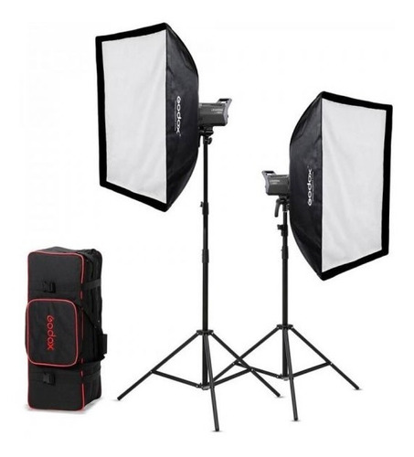 Kit 2 Lámparas Led La200bi Litemons C/tripies Softboxs Godox