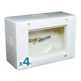 Caja Exterior Cambre 4264 4 Módulos Blanca Pack X4 Calidad