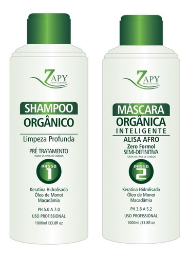 Kit Escova Progressiva Sem Formol Zapyle 100% Liso Em Afro