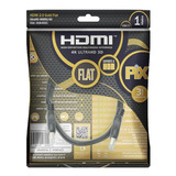 Cabo Hdmi 2.0 Flat Gold 4k Ultrahd 19pinos 3d Hdr 1 Metro   