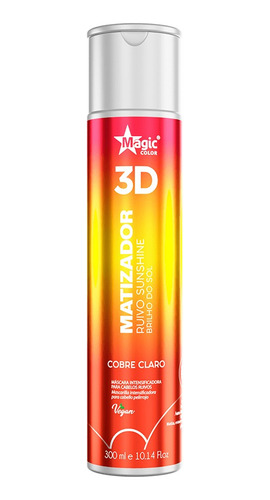 Matizador 3d Magic Color Ruivo Sunshine  Cobre Claro - 300ml