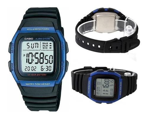 Reloj Casio Digital Sumergible Deportivo Para Hombre W96h 2a