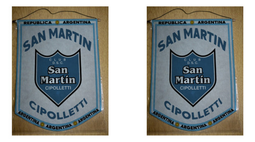 Banderin Grande 40cm Club San Martin Cipolletti