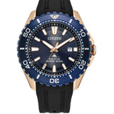 Citizen Promaster Blue Dial Dive Marine Bn0196-01l Color De La Correa Negro Color Del Bisel Azul Color Del Fondo Azul