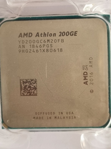 Processador Amd Athlon 200ge 2 Núcleos 4t 3.2ghz C/ Vídeo