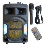 Caixa De Som Bluetooth Estéreo 1000w Sem Fio Karaoke Mic