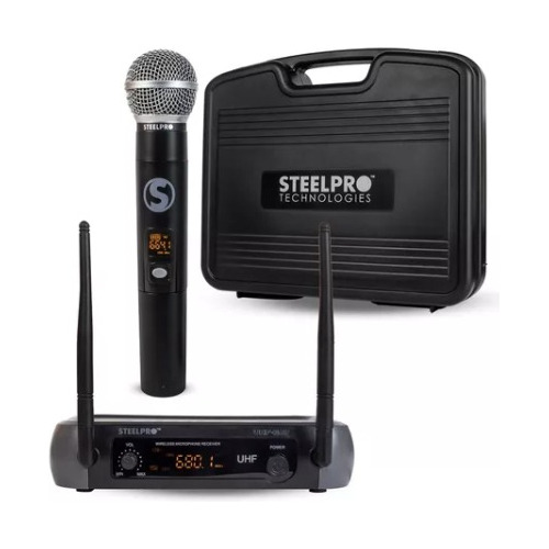 Micrófono Inalámbrico Profesional Uhf-607 Steelpro 