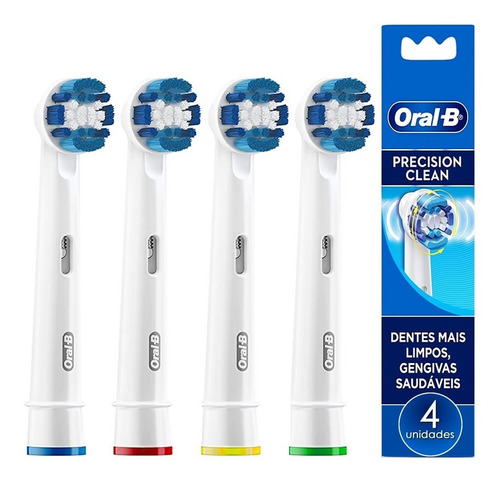 Refil Precision Clean Oral-b Original Com 4 Unidades - Para Escovas Elétricas Oral-b / Braun