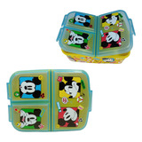 Lunchera Con Divisiones Infantil Vianda Escolar Mickey Mouse