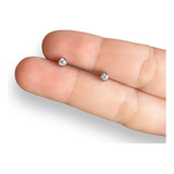 Piercing Mamilo Titânio Com Zircônia Espessura 1.2mm