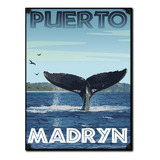 #1291 - Cuadro Vintage 30 X 40 - Puerto Madryn No Chapa