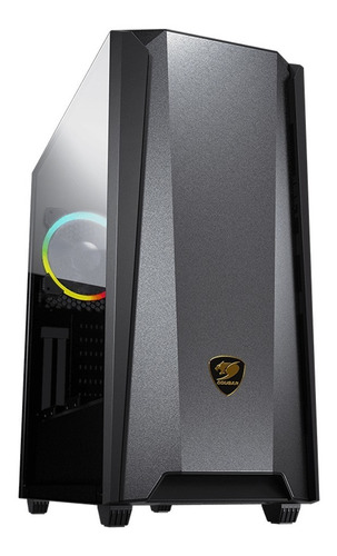 Gabinete Gamer Cougar Mx660 Iron Rgb Dark Black Micro At /vc