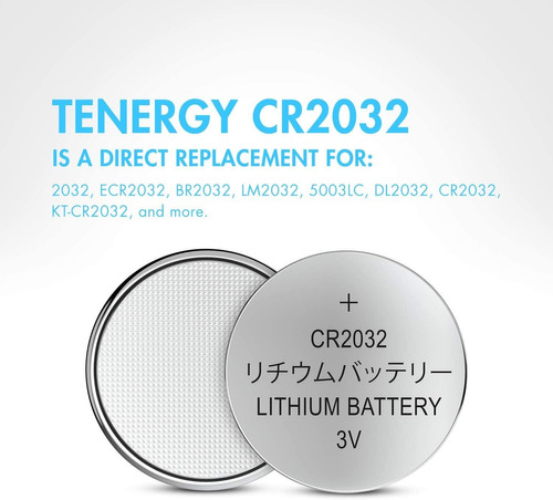 Tenergy 3 V Cr2032 Pilas De Botón De Litio Bateria 2032, Lla