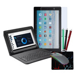 Capa Teclado P/ Tablet Fire Hd 10 Kit Película +caneta Touch