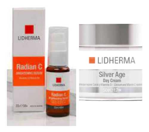 Lidherma X2 Nuevo Silver Age Crema Dia Y Radian C Serum 