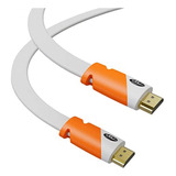 Cable Hdmi Plano - 25 Pies (paquete De 2) Cable Hdmi De Alta Velocidad (7,6 M) Cable Plano - Clasificación Cl3, Compatib