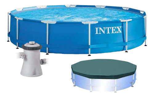 Piscina Intex 4.485l Estrutural Capa Bomba Filtrante 220v