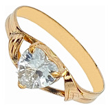 Anillo De Oro 18k Cintillo Compromiso Casamiento Dama Joyas