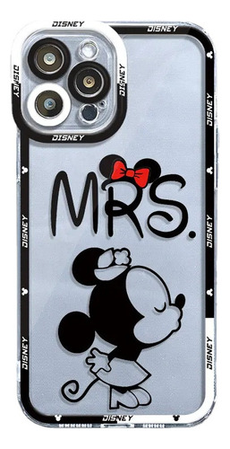 Funda De Teléfono Mickey Minnie Love Para iPhone 13 14 15 12