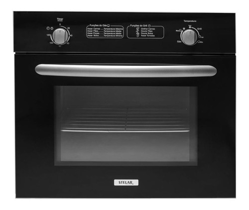 Forno De Embutir À Gás Stelar Napoli De 46 Litros Preto 220v