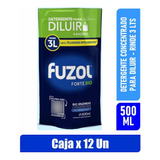 Detergente Liquido Diluir Fuzol 500ml Rinde 3 Litros X12 Uni