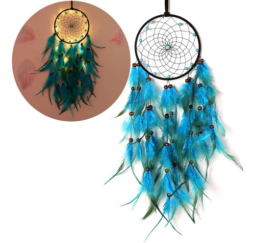 Atrapasueños, Plumas Con Luces,luces Decorativas,como Regalo