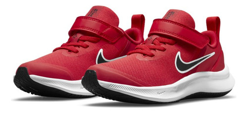 Tenis Running Para Niños Preescolar Nike Star Runner 3 Rojo Color Rojo Universitario/rojo Gimnasio/blanco/negro Talla 20.5 Mx