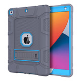 Funda Para iPad Generacion 7 8 Y 9 Resistente Gris Y Azul