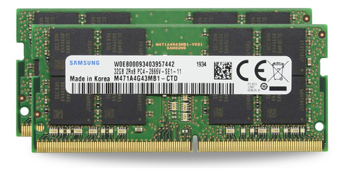 Módulo De Memoria Portátil Ddr4 De 64 Gb (2 X 32 Gb)  Mhz.