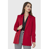 Blazer Cuatro Botones Decorativos Rojo Nicopoly