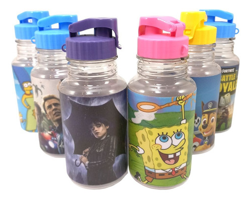 Vaso Botella Jarro Infantil Escolar Personalizada X 10u